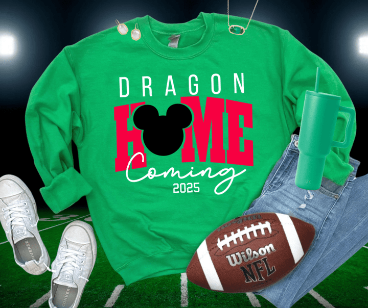 Dragons Homecoming Green Tee or Sweatshirt - Wholesale - The Red Rival