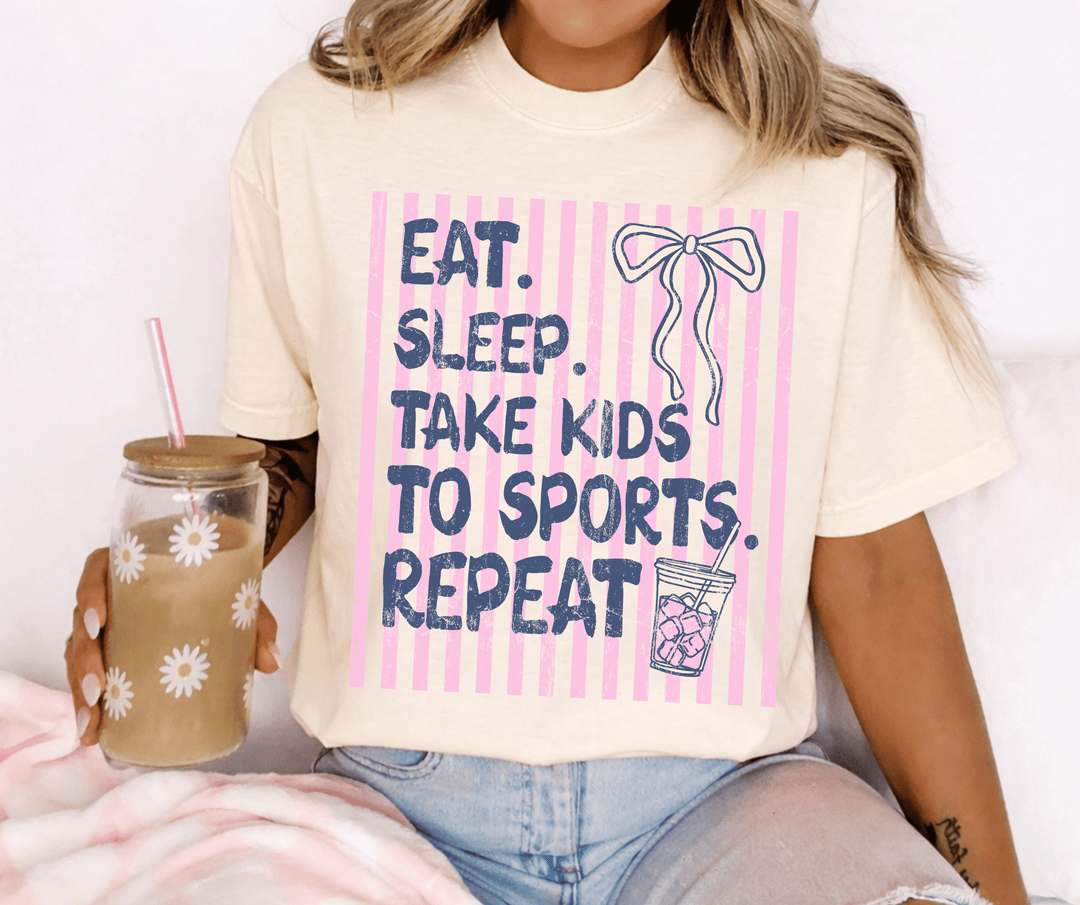 Eat. Sleep. Take Kids to Sports. Ivory Tee - Graphic Tee - The Red Rival