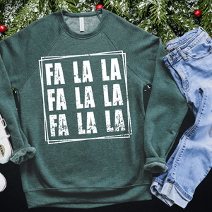 FA LA LA Repeat White Ink (Select your Color & Style) - Graphic Tee - The Red Rival