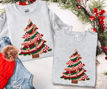 Faux Yarn Peppermint Tree Ash Tee or Sweatshirt - Tees - The Red Rival