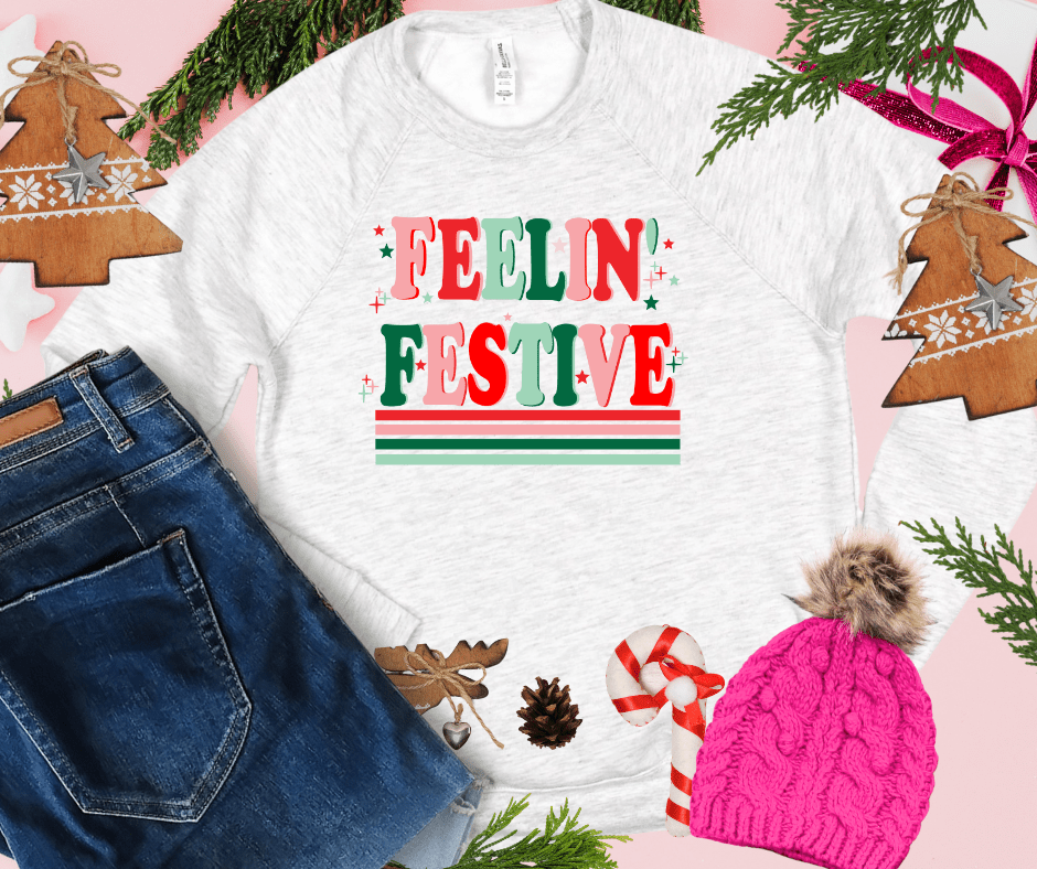 Feelin' Festive (Select your Color & Style) - Graphic Tee - The Red Rival