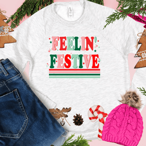 Feelin' Festive (Select your Color & Style) - Graphic Tee - The Red Rival