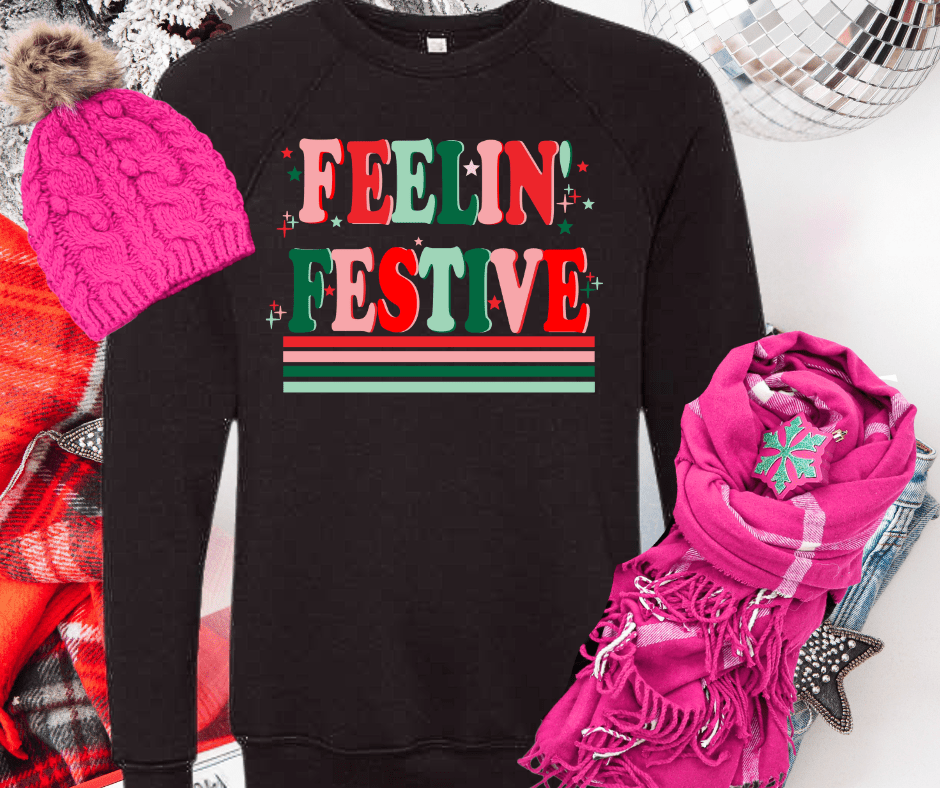 Feelin' Festive (Select your Color & Style) - Graphic Tee - The Red Rival