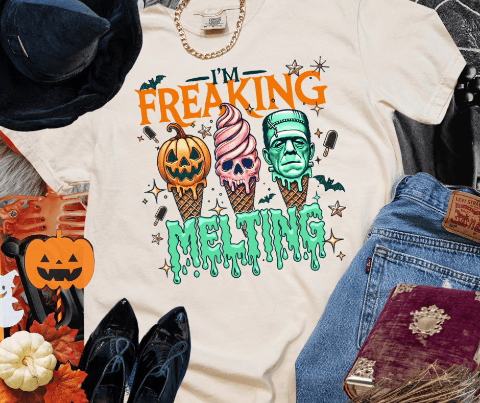 Freaking Melting Spooky Ice Cream Cones - Graphic Tee - The Red Rival