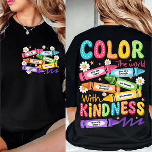 Front/Back - Color With Kindness - Tees - The Red Rival