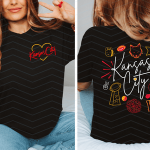 Front/Back Kansas City Script Collage Sweatshirt or Tee - Tees & Sweatshirts - The Red Rival