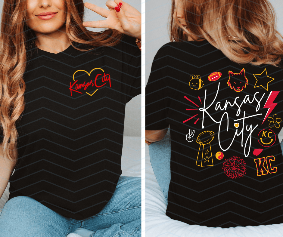 Front/Back Kansas City Script Collage Sweatshirt or Tee - Tees & Sweatshirts - The Red Rival