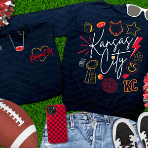 Front/Back Kansas City Script Collage Sweatshirt or Tee - Tees & Sweatshirts - The Red Rival