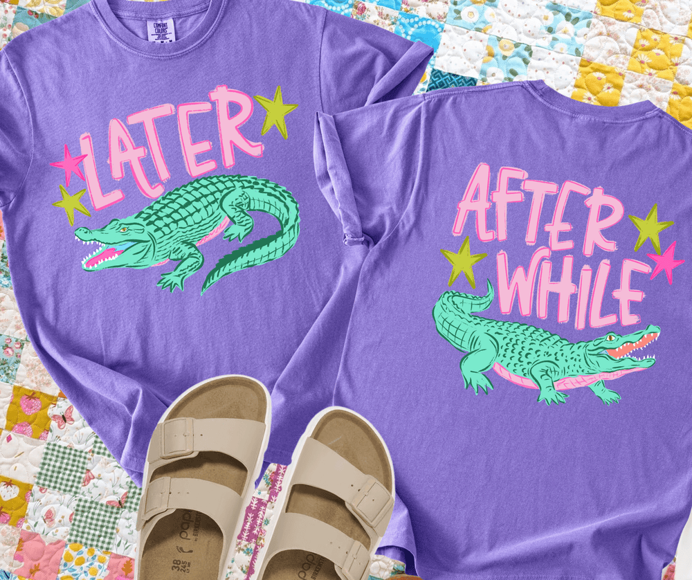 Front/Back Later Alligator Purple Tee - Tees - The Red Rival