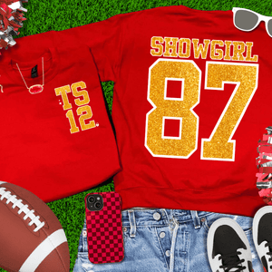 Front/Back Showgirl 87 Red Tee or Sweatshirt - Wholesale - The Red Rival