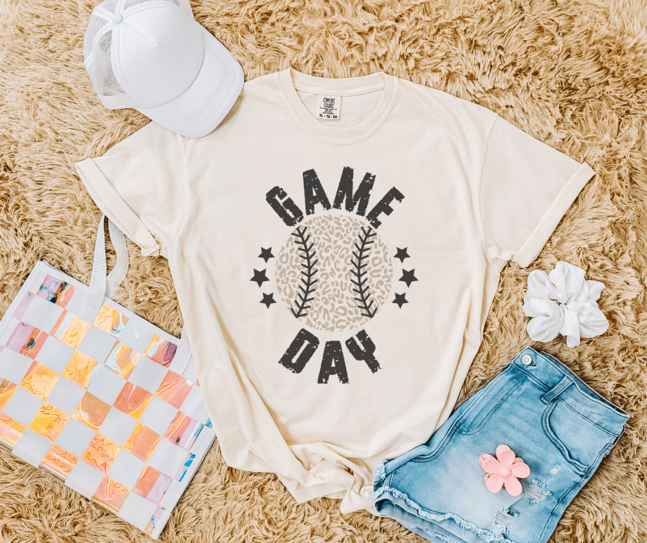 Game Day Leopard Baseball - Graphic Tee - The Red Rival