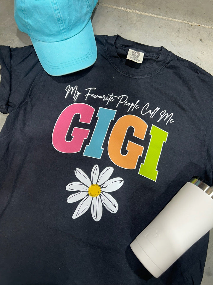 GIGI - Multi - Color Varsity Letters (Pick your design & tee color) - Graphic Tee - The Red Rival