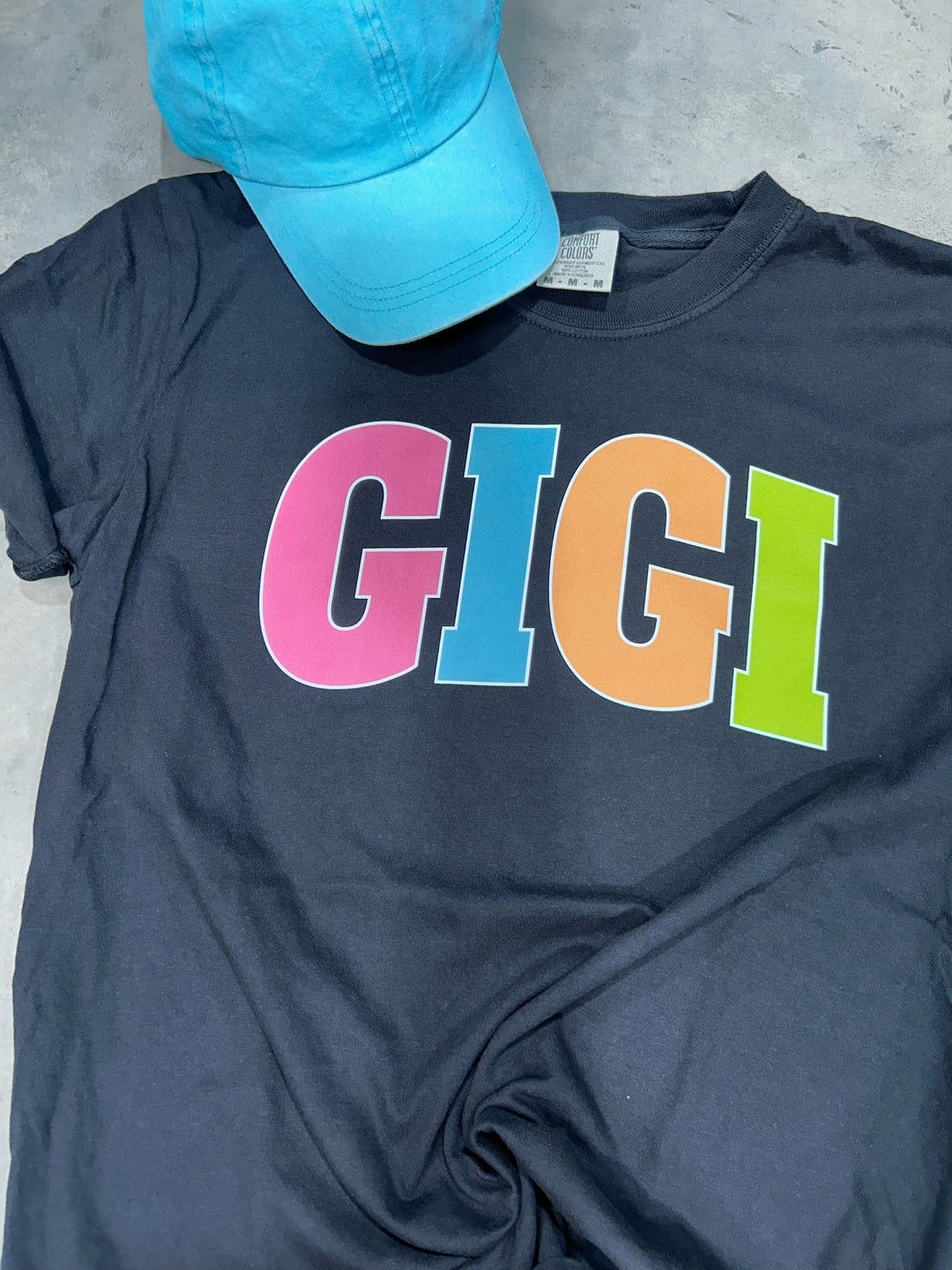 GIGI - Multi - Color Varsity Letters (Pick your design & tee color) - Graphic Tee - The Red Rival