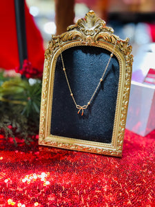 Gold Bow Necklace - Apparel & Accessories - The Red Rival