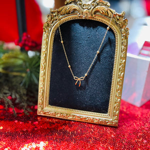 Gold Bow Necklace - Apparel & Accessories - The Red Rival