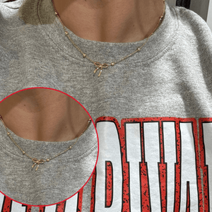Gold Bow Necklace - Apparel & Accessories - The Red Rival