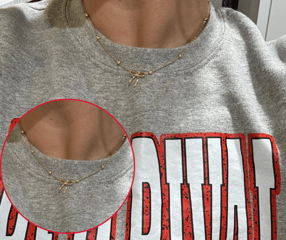 Gold Bow Necklace - Apparel & Accessories - The Red Rival