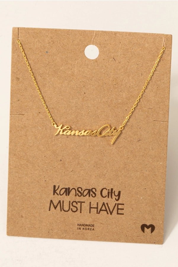 Gold Kansas City Pendant Necklace - Apparel & Accessories - The Red Rival