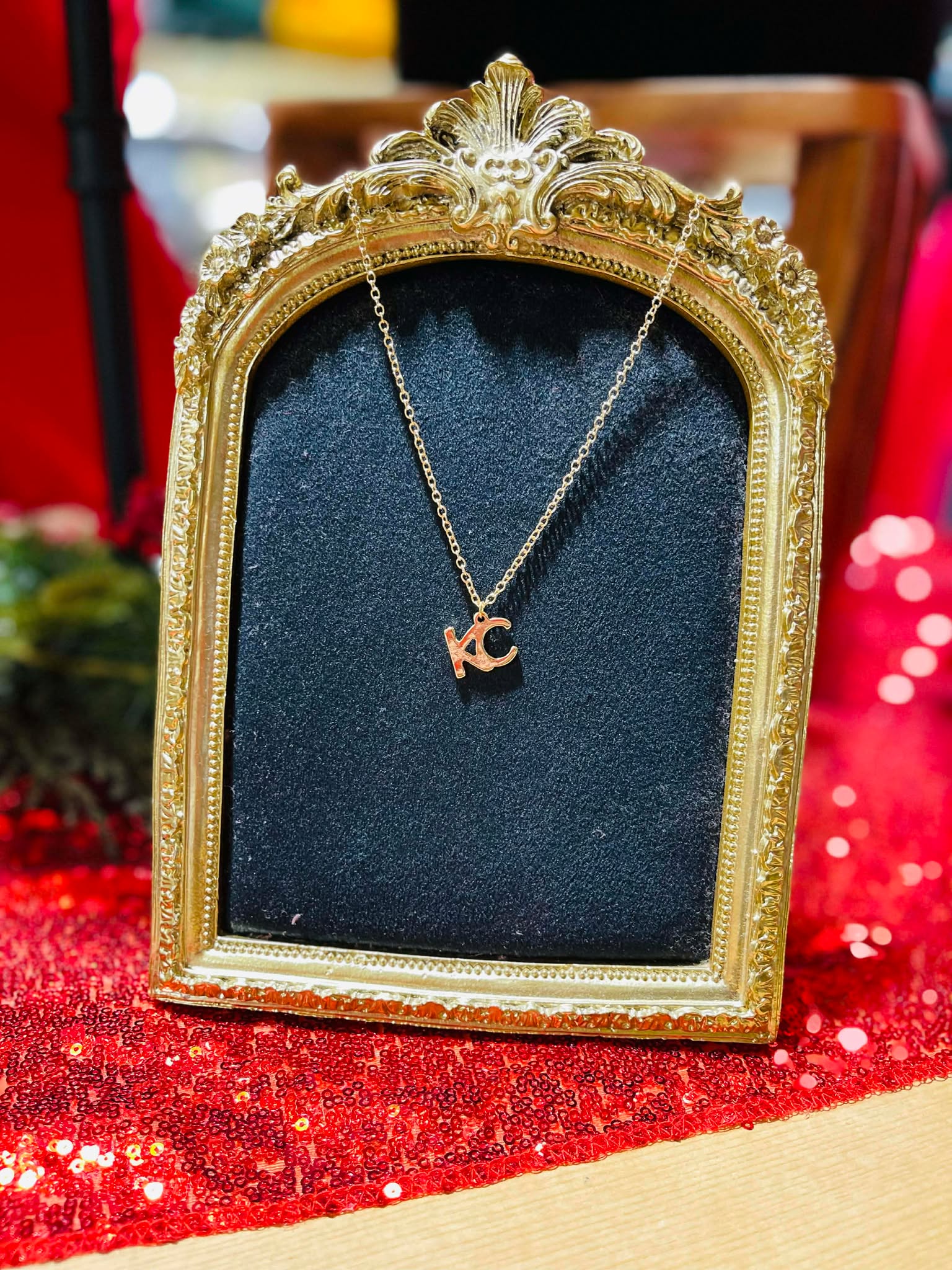 Gold KC Letters Necklace - Apparel & Accessories - The Red Rival