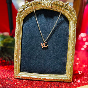 Gold KC Letters Necklace - Apparel & Accessories - The Red Rival