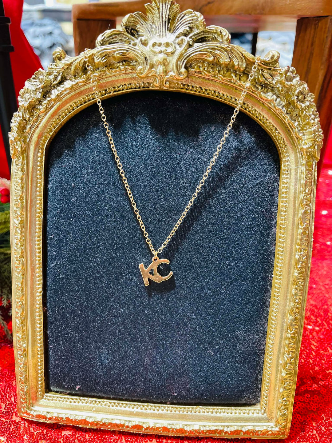 Gold KC Letters Necklace - Apparel & Accessories - The Red Rival
