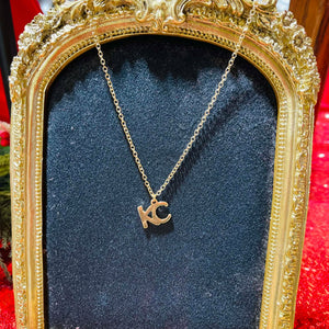 Gold KC Letters Necklace - Apparel & Accessories - The Red Rival