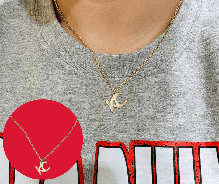 Gold KC Letters Necklace - Apparel & Accessories - The Red Rival