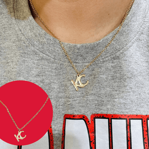 Gold KC Letters Necklace - Apparel & Accessories - The Red Rival