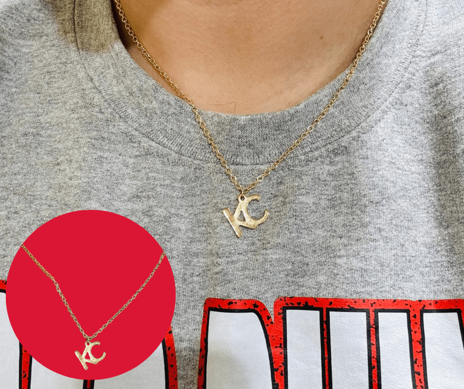 Gold KC Letters Necklace - Apparel & Accessories - The Red Rival