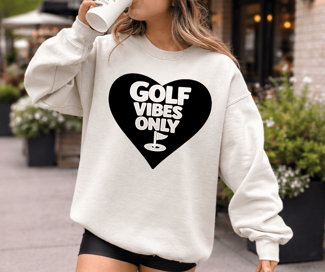 Golf Vibes Only Tan Sweatshirt - Tees - The Red Rival