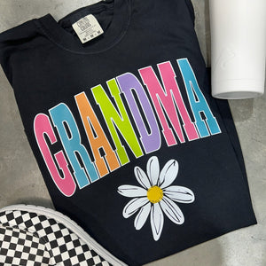 GRANDMA - Multi - Color Varsity Letters (Pick your design & tee color) - Graphic Tee - The Red Rival