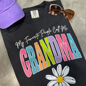 GRANDMA - Multi - Color Varsity Letters (Pick your design & tee color) - Graphic Tee - The Red Rival