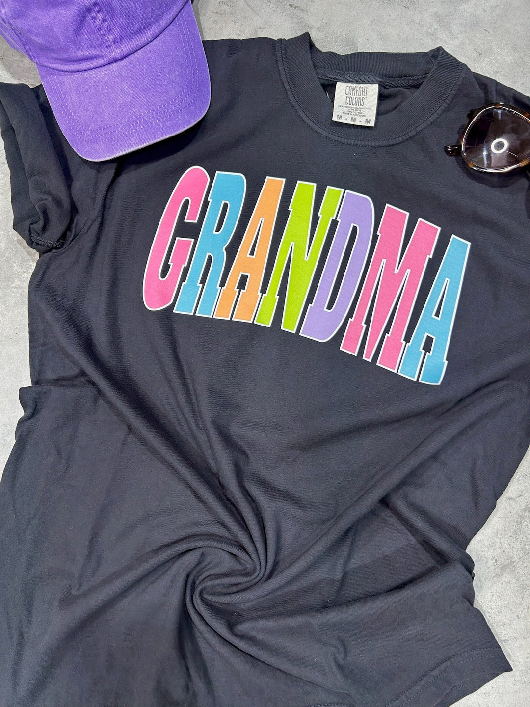 GRANDMA - Multi - Color Varsity Letters (Pick your design & tee color) - Graphic Tee - The Red Rival