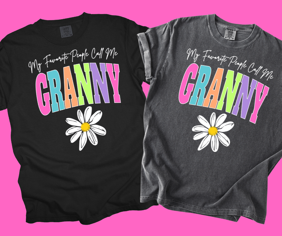 GRANNY - Multi - Color Varsity Letters (Pick your design & tee color) - Graphic Tee - The Red Rival