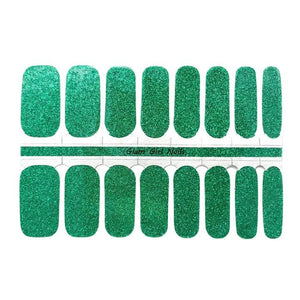 Green Glitter Nail Strips - Apparel & Accessories - The Red Rival