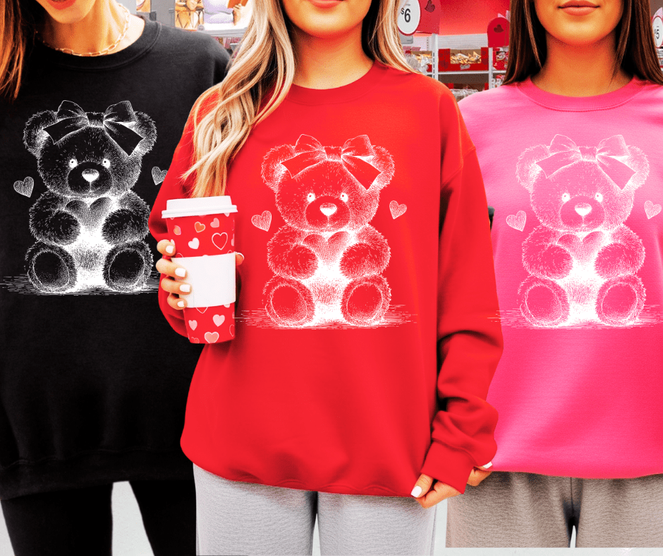 Halftone Heart Bear (Choose Your Style & Color) - Tees - The Red Rival