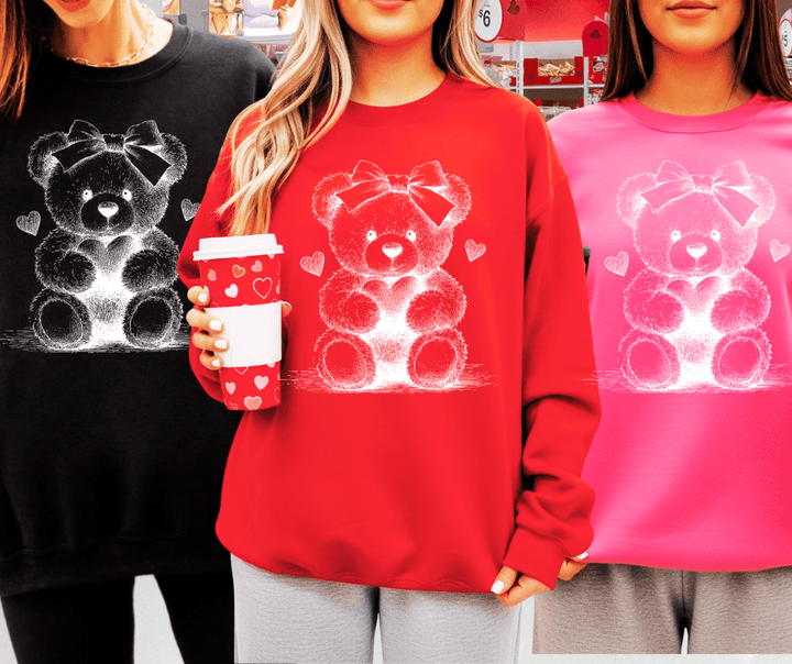 Halftone Heart Bear (Choose Your Style & Color) - Tees - The Red Rival