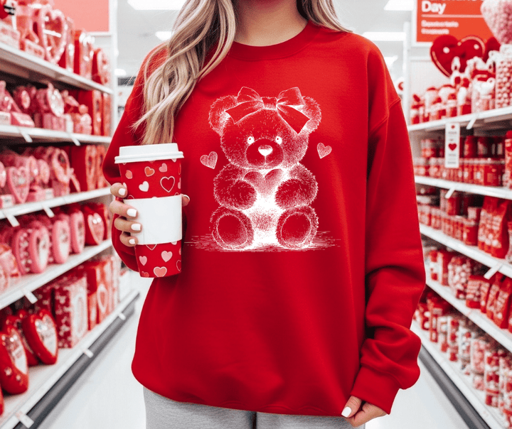 Halftone Heart Bear (Choose Your Style & Color) - Tees - The Red Rival