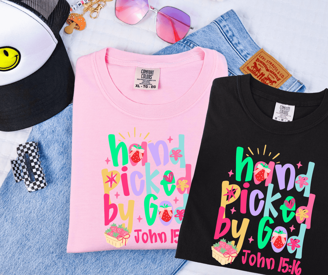 Hand Picked by God John 15:16 (Pick Your Tee Color) - Tees - The Red Rival