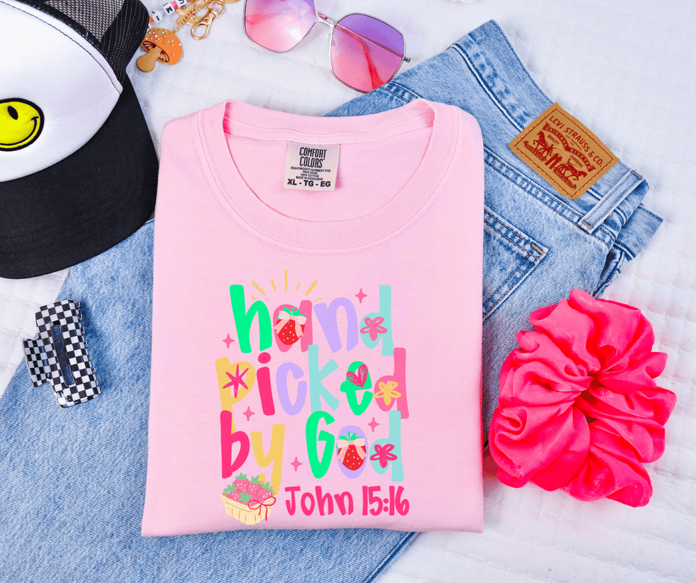 Hand Picked by God John 15:16 (Pick Your Tee Color) - Tees - The Red Rival