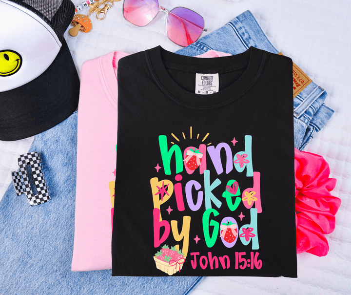 Hand Picked by God John 15:16 (Pick Your Tee Color) - Tees - The Red Rival