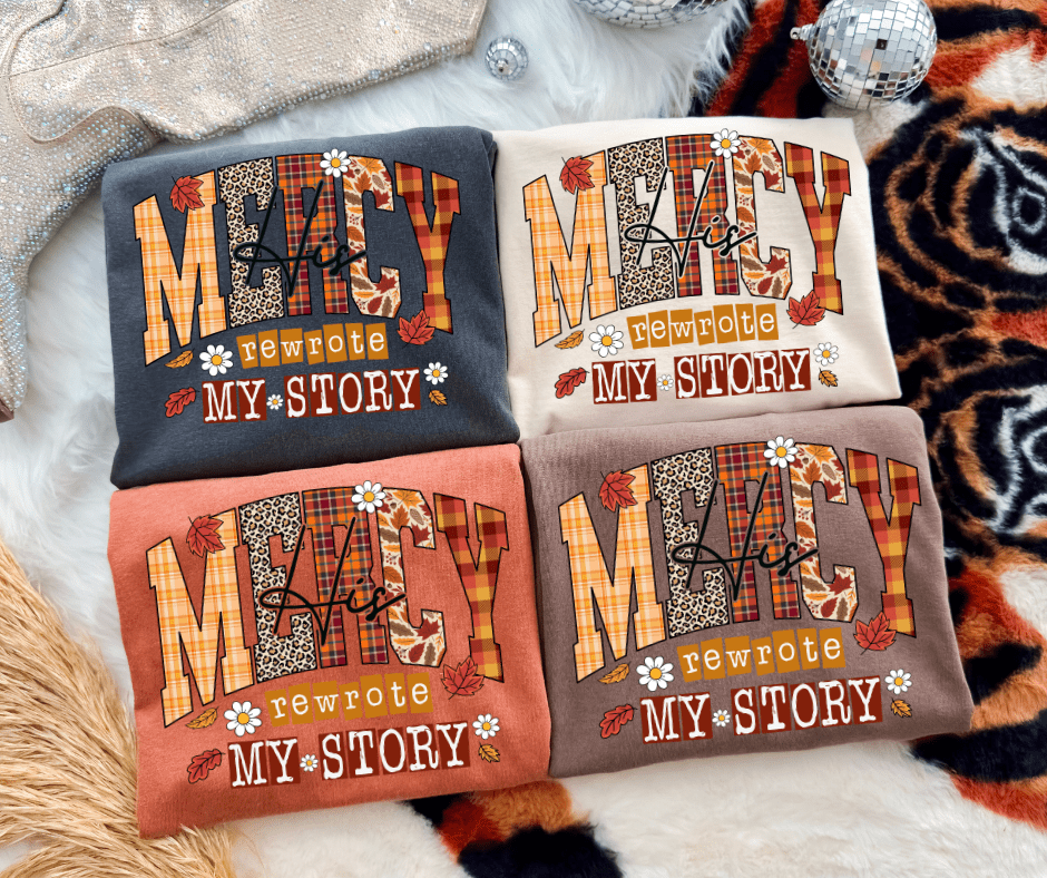 His Mercy Rewrote My Story (Pick Your Tee Color) - Wholesale - The Red Rival