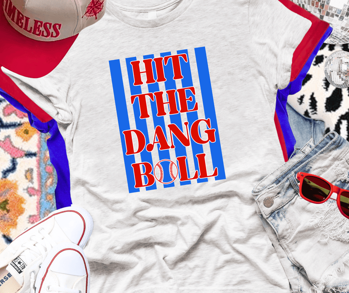 Hit the Dang Ball Ash Tee or Sweatshirt - Tees - The Red Rival