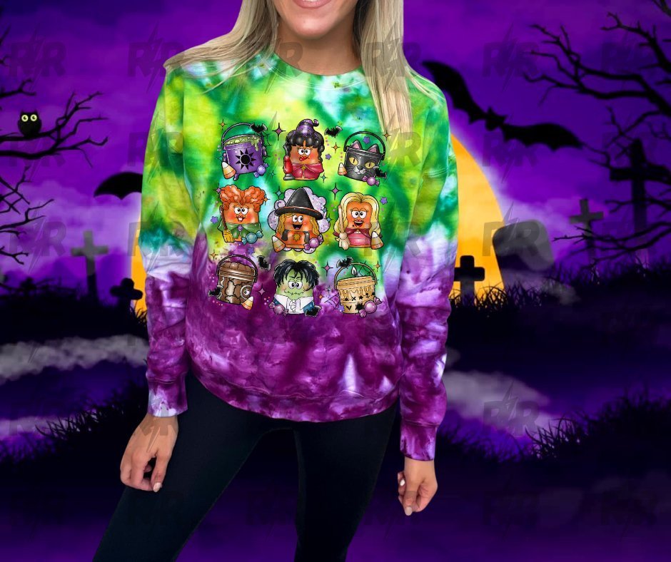 Hocus Pocus Halloween Nuggies Monster Mash Tie Dye (MULTIPLE STYLES) - Tees - The Red Rival