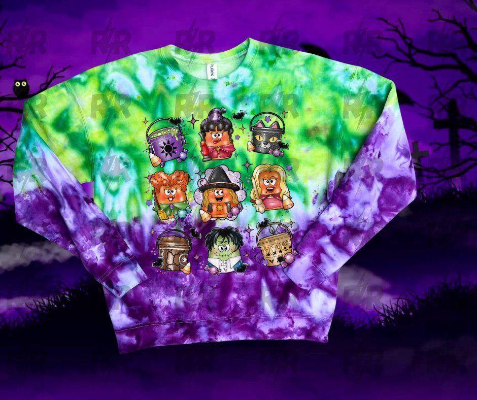 Hocus Pocus Halloween Nuggies Monster Mash Tie Dye (MULTIPLE STYLES) - Tees - The Red Rival