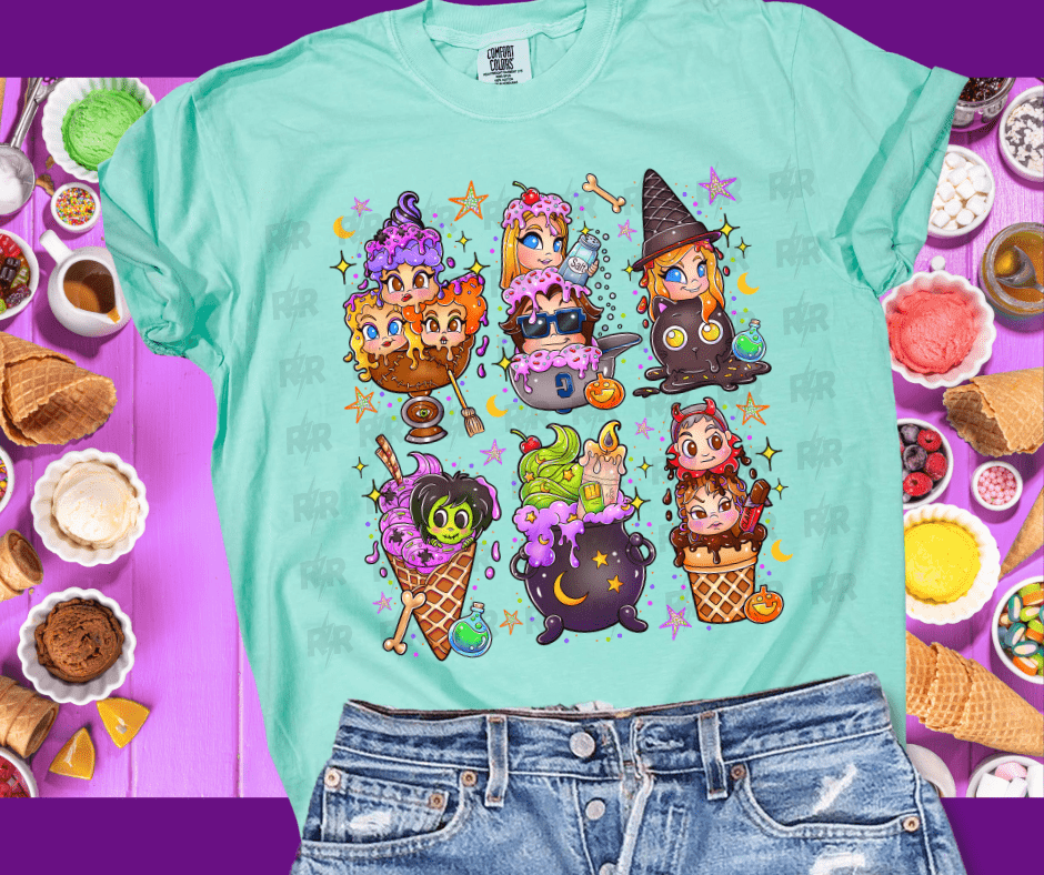 Hocus Pocus Ice Cream Characters - Graphic Tee - The Red Rival