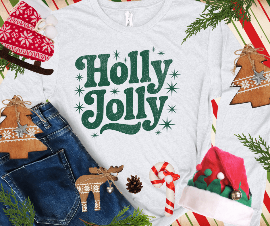 HOLLY JOLLY GREEN INK (Select your Color & Style) - The Red Rival