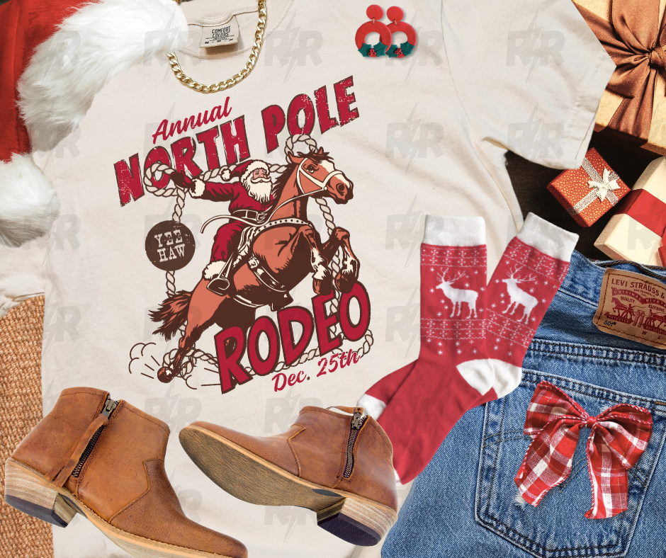 Annual North Pole Rodeo Cream Tee - The Red Rival