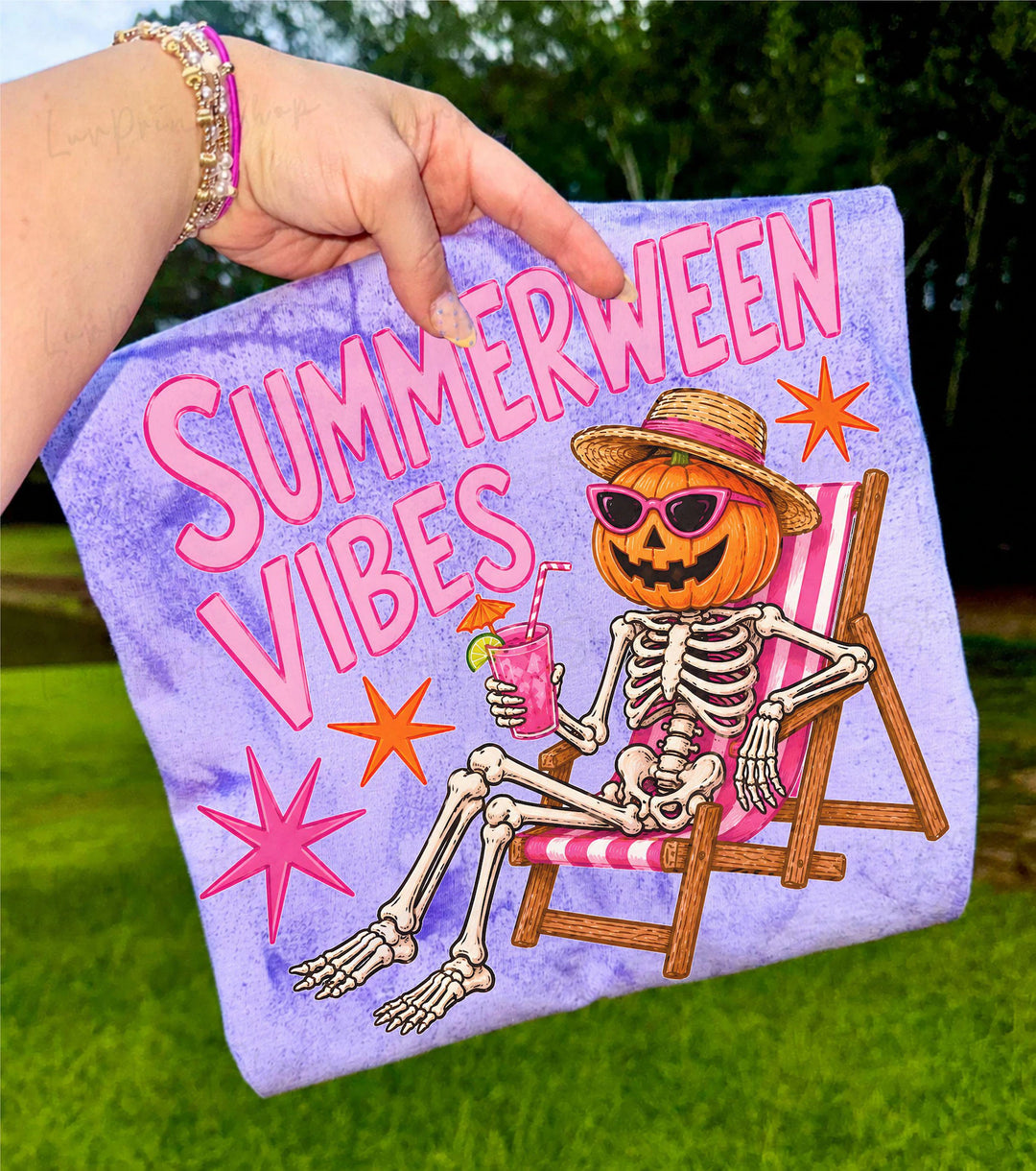 DEAL OF THE DAY - Summerween Vibes Purple Tie Dye Tee - FINAL SALE