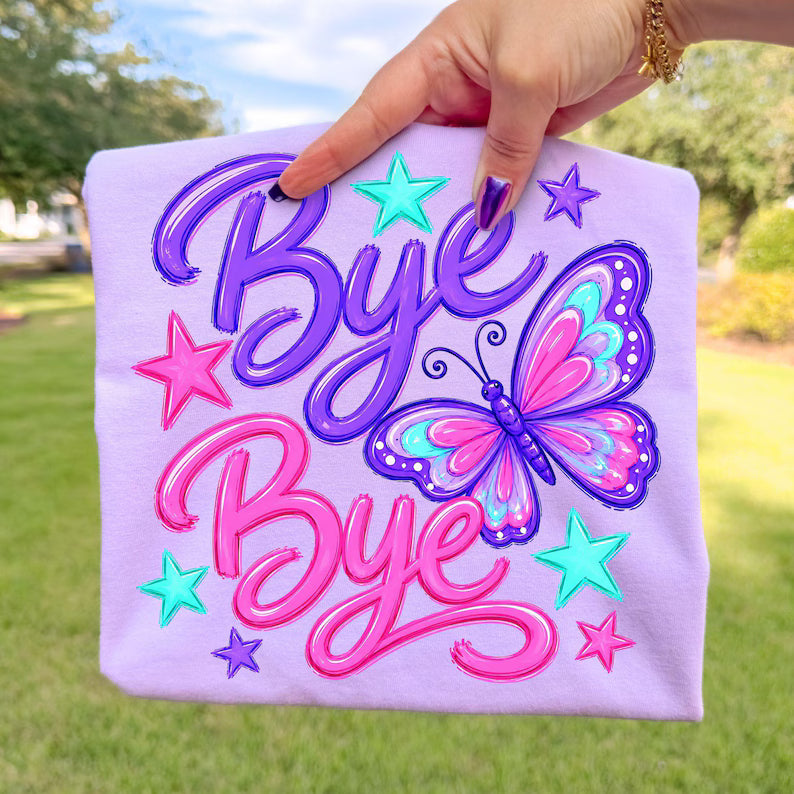 DEAL OF THE DAY - Bye Bye Butterfly Purple Tee (FINAL SALE)